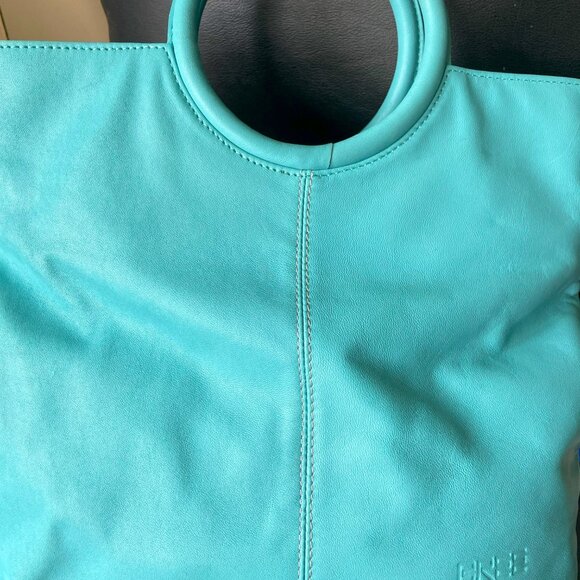 Supple Leather Pastel Blue Purse - Picture 8 of 8